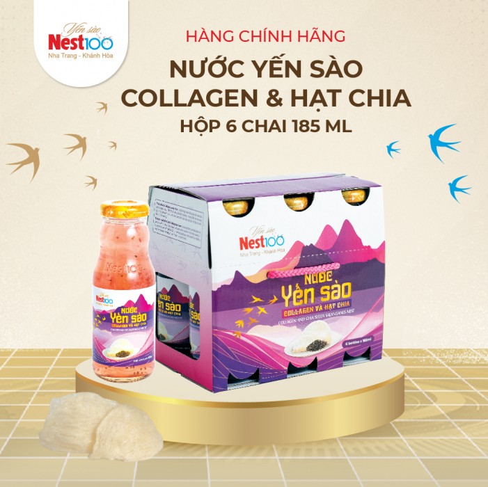 Nước Yến Collagen Hạt Chia Nest100 - Đẹp Da, Giữ Dáng Hot 2026