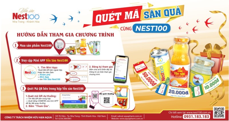 CHƯƠNG TRÌNH QUÉT MÃ SĂN QUÀ - RƯỚC LỘC VỀ NHÀ CÙNG NEST100