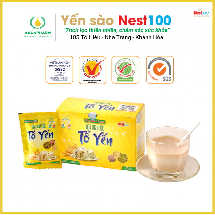 Bột ngũ cốc Yến Sào – Nest 100- Hộp 10 gói 25gr