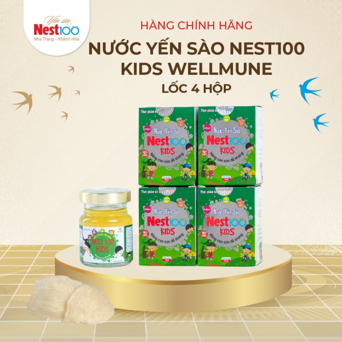 [Lốc 4 lọ 70ml] - Nest100 Kids wellmune - Tăng đề kháng trẻ